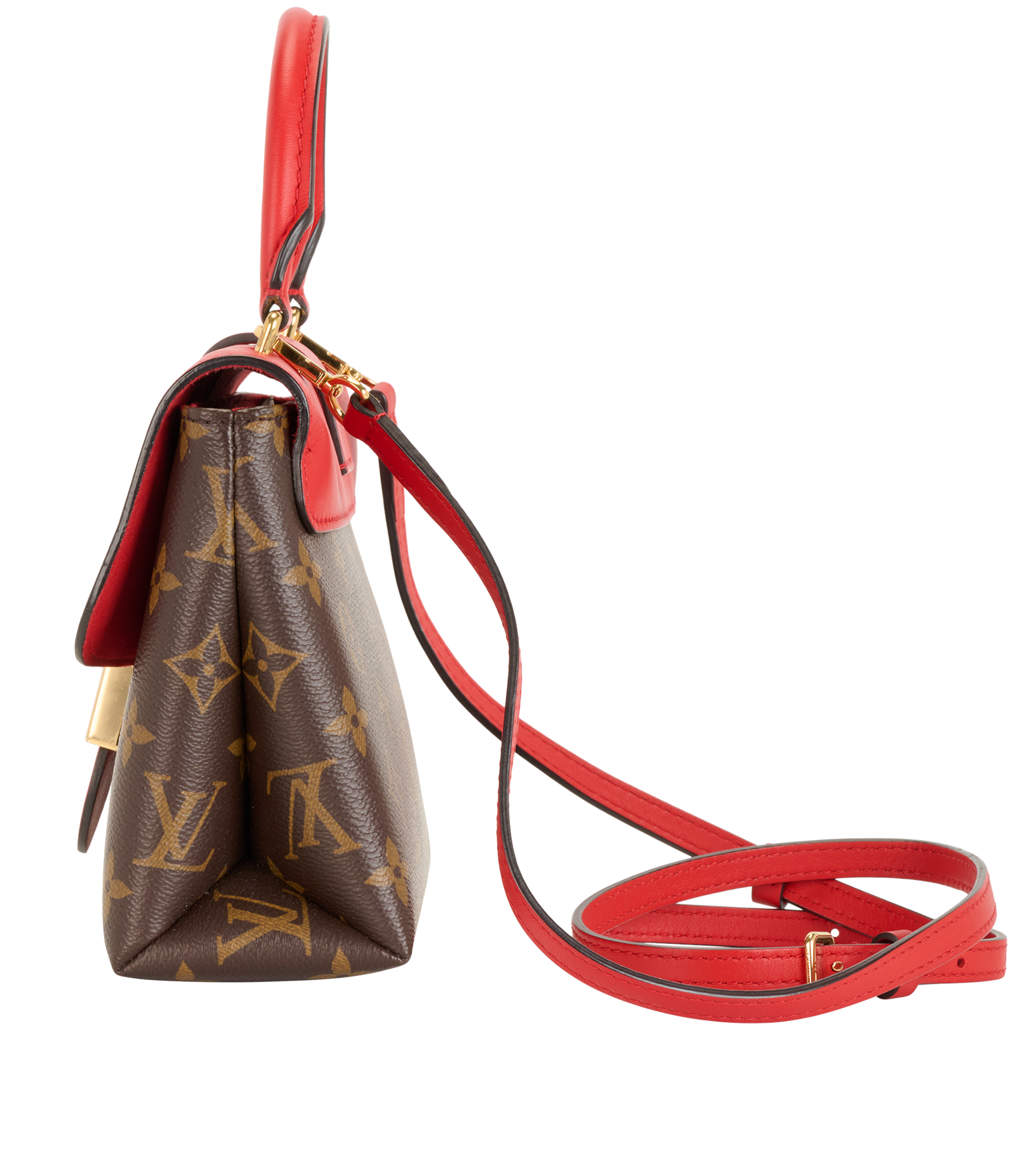 Locky BB, &pound;995, Handbags, Brown/Red, Canvas/Leather, Bottom view